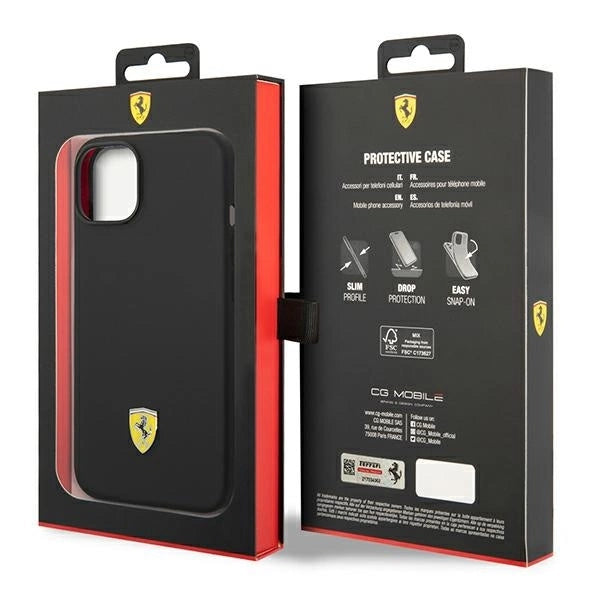 Ferrari FEHCP14MSIBBK iPhone 14 Plus 6.7" black/black hardcase Silicone Metal Logo_7