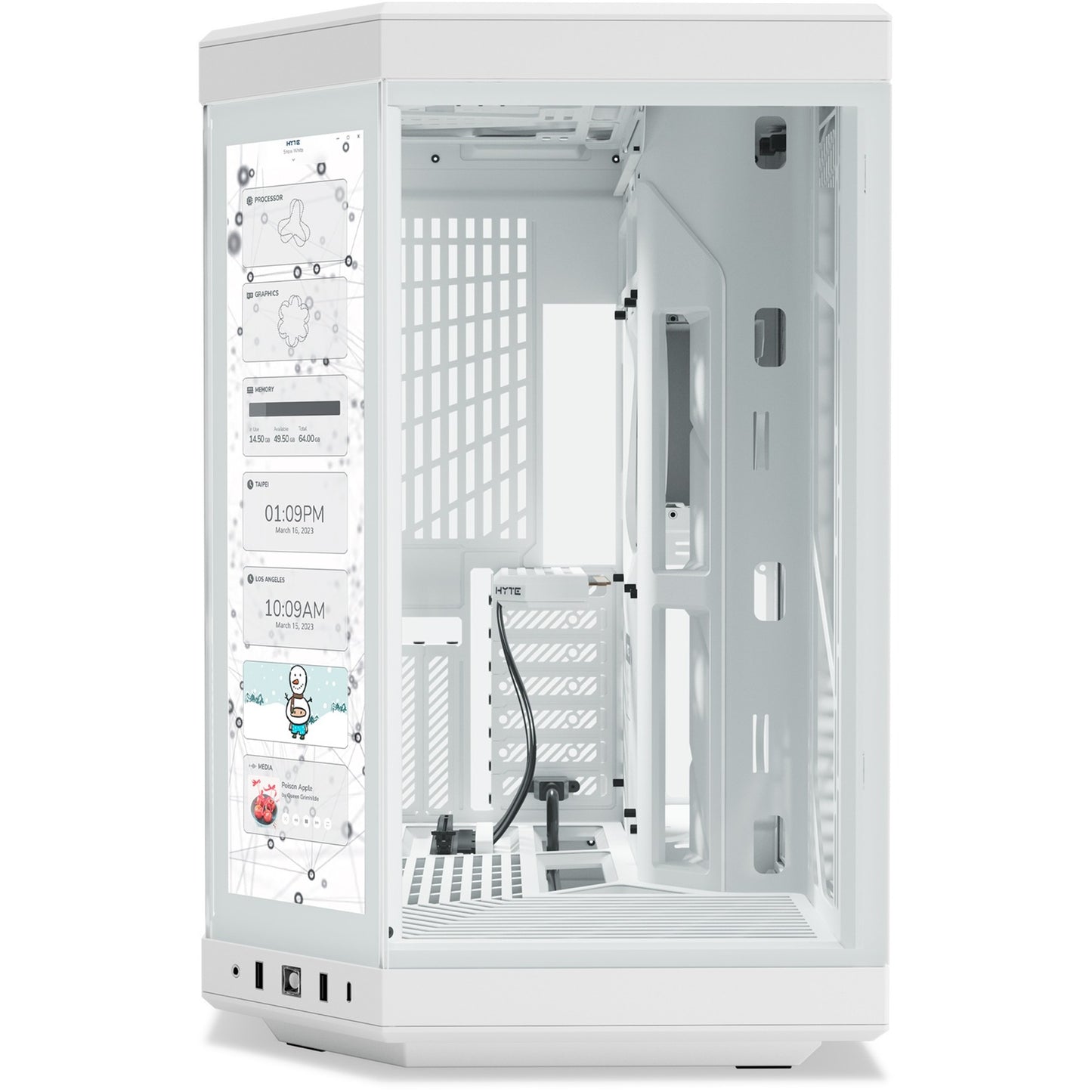 Caixa EATX Hyte Y70 Touch Infinite Vidro Temperado Branca