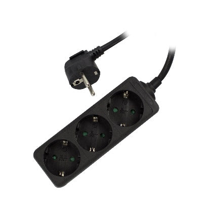 Ewent EW3959 base múltiple 1,5 m 3 salidas AC Interior Negro_2