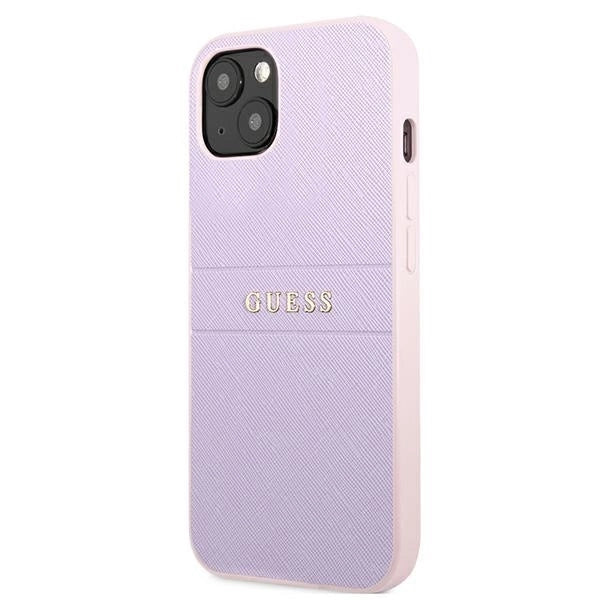Guess GUHCP13SPSASBPU iPhone 13 mini 5,4 "purple / purple Saffiano Hot Stamp & Metal Logo_1