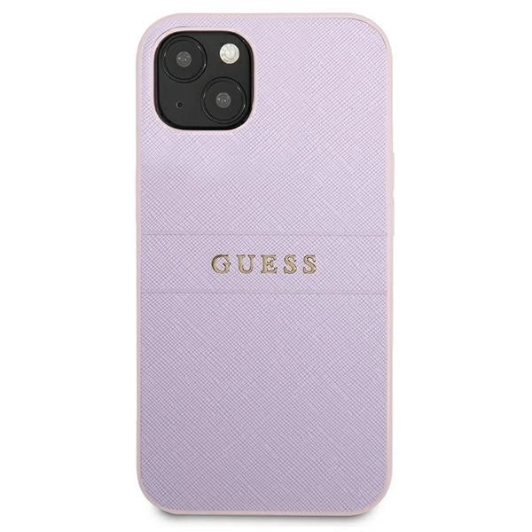 Guess GUHCP13SPSASBPU iPhone 13 mini 5,4 "purple / purple Saffiano Hot Stamp & Metal Logo_2