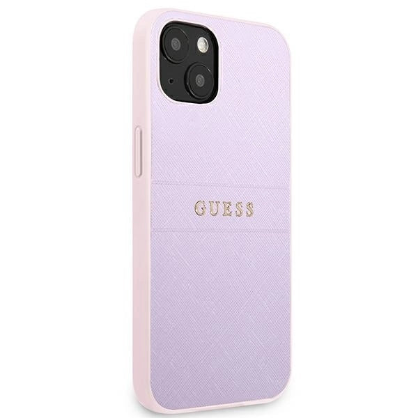 Guess GUHCP13SPSASBPU iPhone 13 mini 5,4 "purple / purple Saffiano Hot Stamp & Metal Logo_3