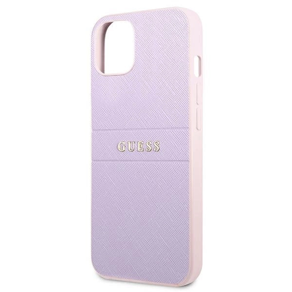 Guess GUHCP13SPSASBPU iPhone 13 mini 5,4 "purple / purple Saffiano Hot Stamp & Metal Logo_5