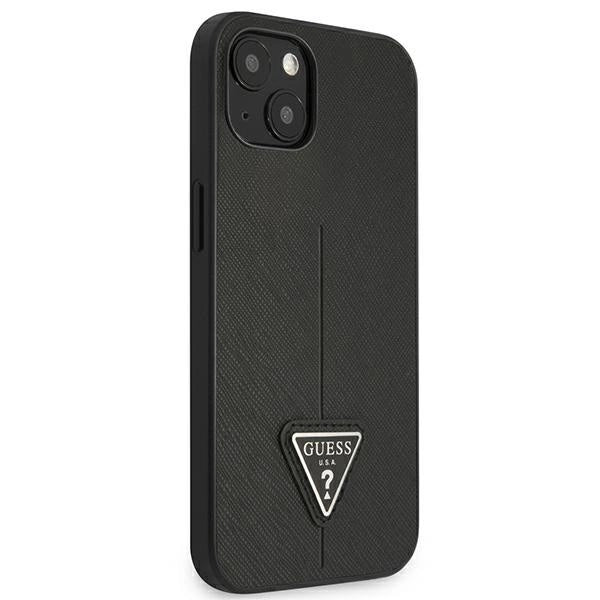 Guess GUHCP13SPSATLK iPhone 13 mini 5,4 "black / black hardcase SaffianoTriangle Logo_3