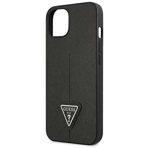 Guess GUHCP13SPSATLK iPhone 13 mini 5,4 "black / black hardcase SaffianoTriangle Logo_5
