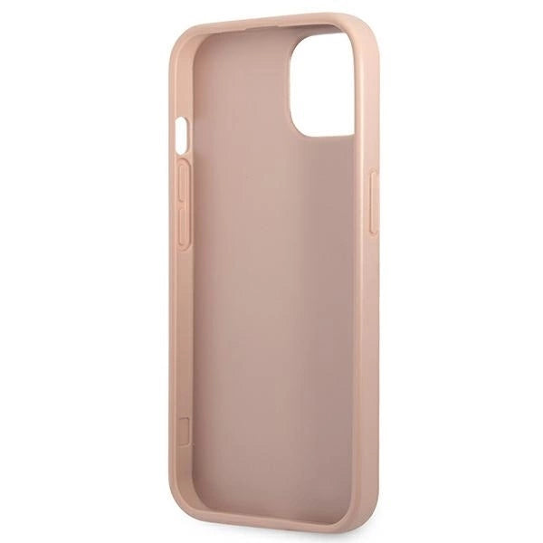 Guess GUHCP13SPSATPP iPhone 13 mini 5,4 "pink / pink hardcase SaffianoTriangle Logo Cardslot_6