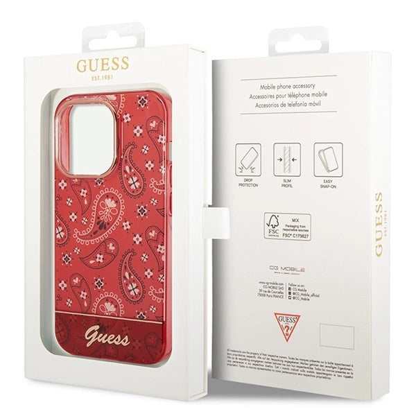 Guess GUHCP14LHGBNHR iPhone 14 Pro 6.1" red/red hardcase Bandana Paisley_7
