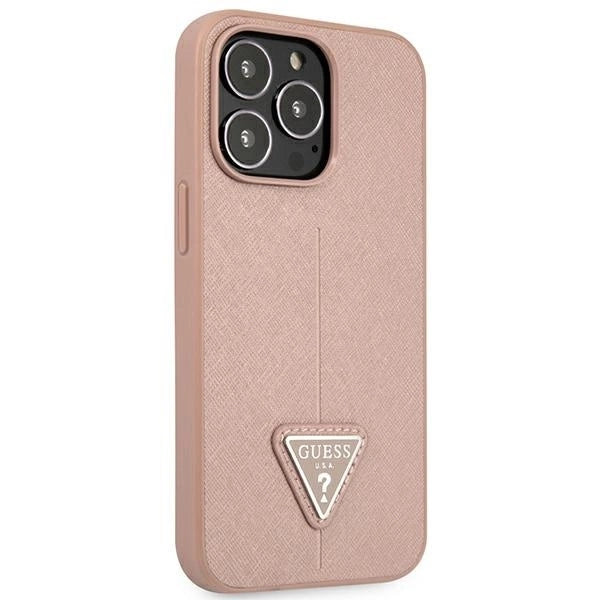 Guess GUHCP14LPSATLP iPhone 14 Pro 6.1 "pink / pink hardcase SaffianoTriangle Logo_3