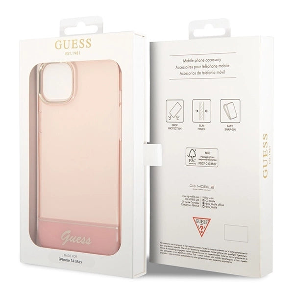 Guess GUHCP14MHGCOP iPhone 14 Plus 6.7 "pink / pink hardcase Translucent_7
