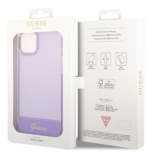Guess GUHCP14MHGCOU iPhone 14 Plus 6.7 "violet / purple hardcase Translucent_7