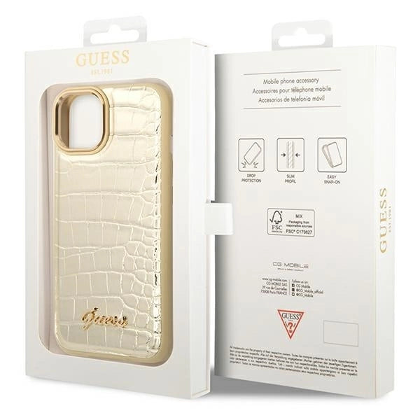 Guess GUHCP14MHGCRHD iPhone 14 Plus 6.7 "gold / gold hardcase Croco Collection_7