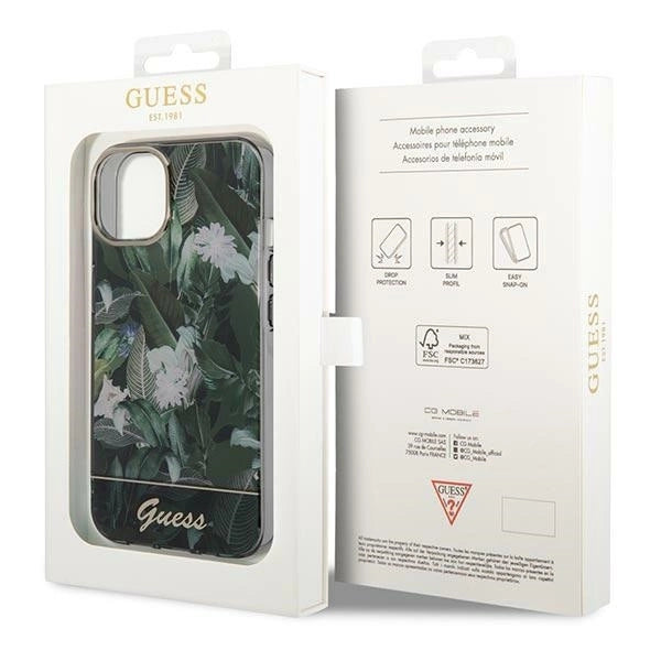 Guess GUHCP14MHGJGHA iPhone 14 Plus 6.7" green/green hardcase Jungle Collection_7