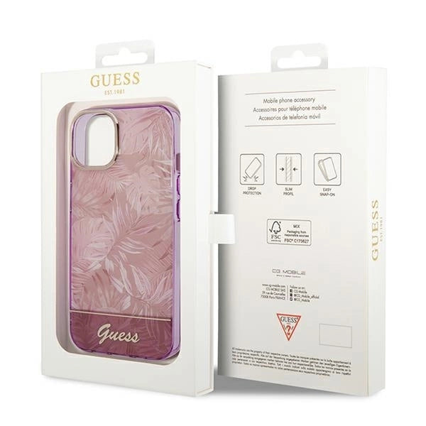 Guess GUHCP14MHGJGHP iPhone 14 Plus 6.7 "pink / pink hardcase Jungle Collection_7