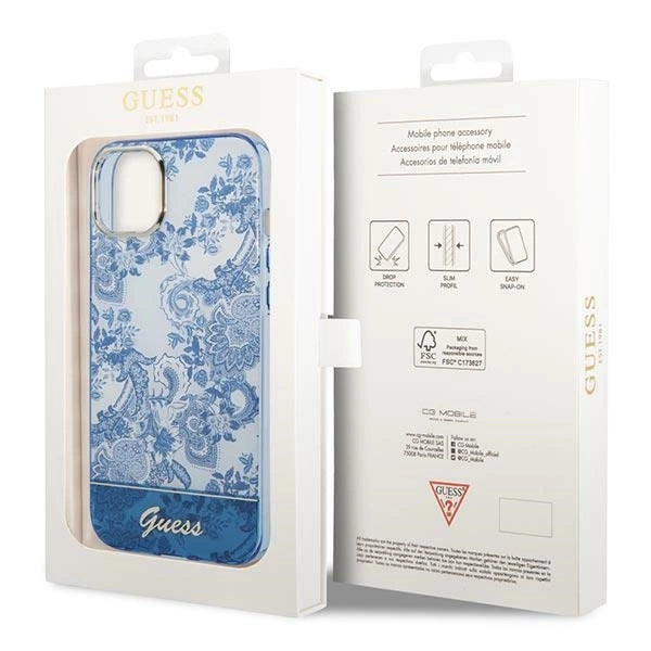 Guess GUHCP14MHGPLHB iPhone 14 Plus 6.7" blue/blue hardcase Porcelain Collection_7