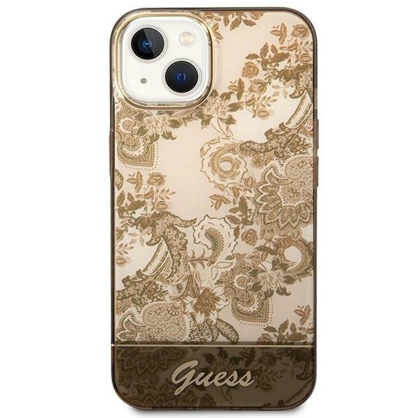 Guess GUHCP14MHGPLHC iPhone 14 Plus 6.7" ocher hardcase Porcelain Collection_2