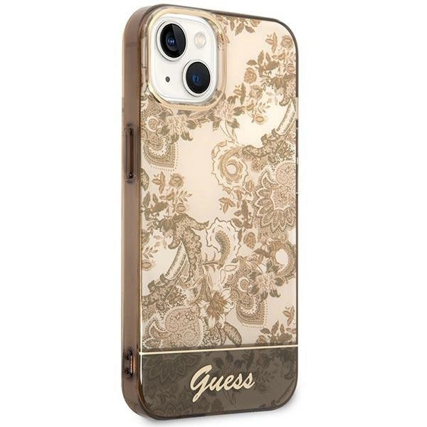 Guess GUHCP14MHGPLHC iPhone 14 Plus 6.7" ocher hardcase Porcelain Collection_3