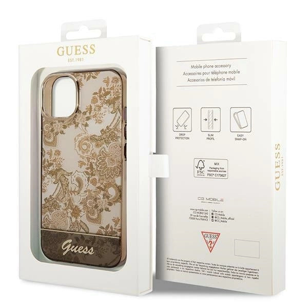 Guess GUHCP14MHGPLHC iPhone 14 Plus 6.7" ocher hardcase Porcelain Collection_7