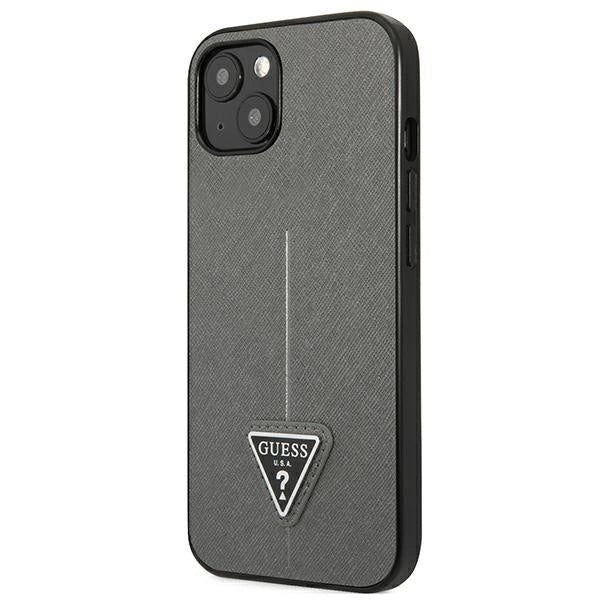 Guess GUHCP14MPSATLG iPhone 14 Plus 6.7 "silver / silver hardcase SaffianoTriangle Logo_1