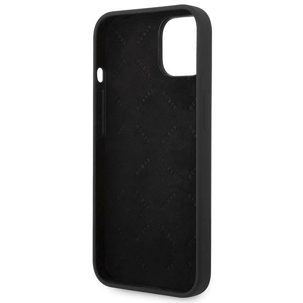 Guess GUHCP14SSLSMK iPhone 14 6.1" black/black hard case Silicone Vintage Gold Logo_6