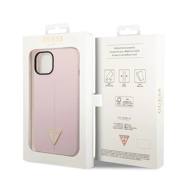 Guess Silicone Triangle Case for iPhone 14 6.1" - Purple_7