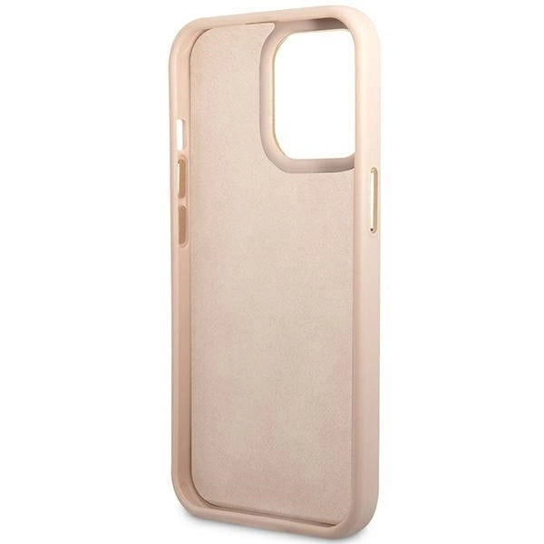 Guess 4G Vintage Gold Logo case for iPhone 14 Pro Max - pink_6