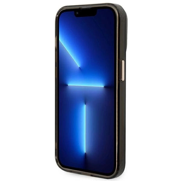 Guess GUHMP14LHTCMK iPhone 14 Pro 6.1" black/black hard case Gold Outline Translucent MagSafe_4