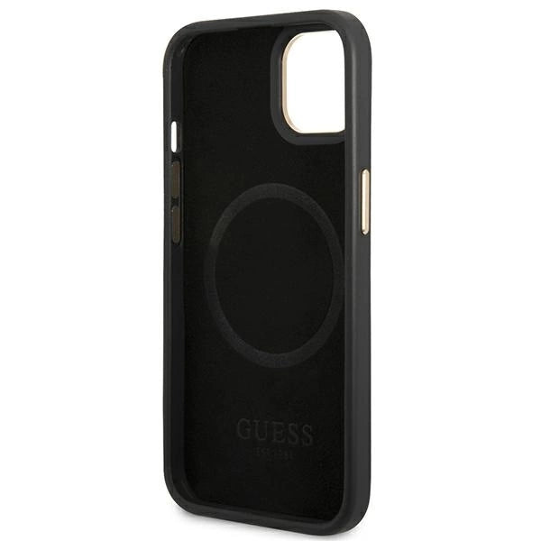 Guess GUHMP14MU4GPRK iPhone 14 Plus 6.7 "black / black hard case 4G Logo Plate MagSafe_6