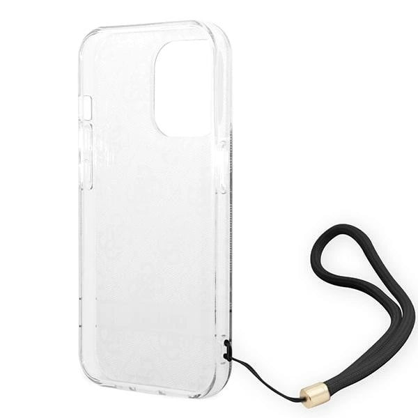 Guess GUOHCP14LH4STK iPhone 14 Pro 6.1 "black / black hardcase 4G Print Strap_5