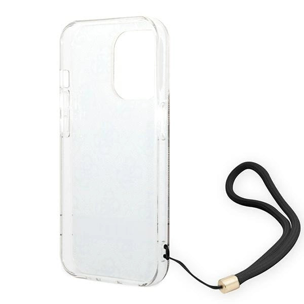 Guess GUOHCP14LH4STW iPhone 14 Pro 6.1 "brown / brown hardcase 4G Print Strap_5