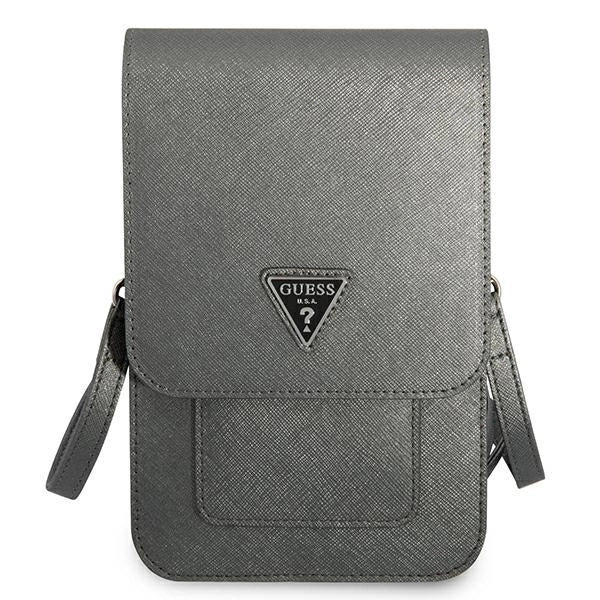 Guess Handbag GUWBSATMGR gray / gray Saffiano Triangle_1