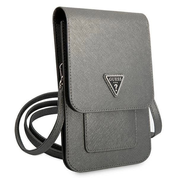 Guess Handbag GUWBSATMGR gray / gray Saffiano Triangle_2