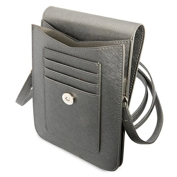 Guess Handbag GUWBSATMGR gray / gray Saffiano Triangle_3