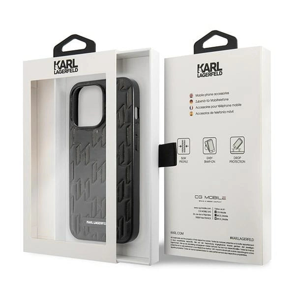 Karl Lagerfeld KLHCP13LMNMP1K iPhone 13 Pro / 13 6.1 "hardcase black / black Monogram Plaque_7