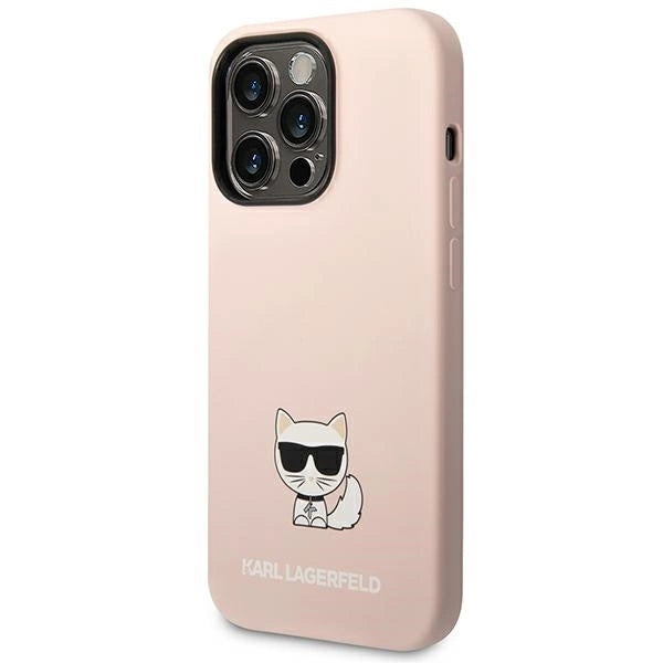 Karl Lagerfeld KLHCP14LSLCTPI iPhone 14 Pro 6.1 "hardcase light pink / light pink Silicone Choupette Body_1
