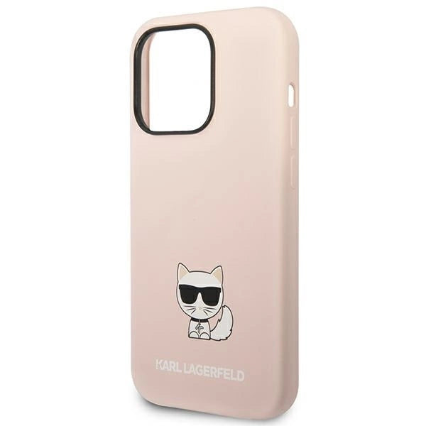 Karl Lagerfeld KLHCP14LSLCTPI iPhone 14 Pro 6.1 "hardcase light pink / light pink Silicone Choupette Body_5