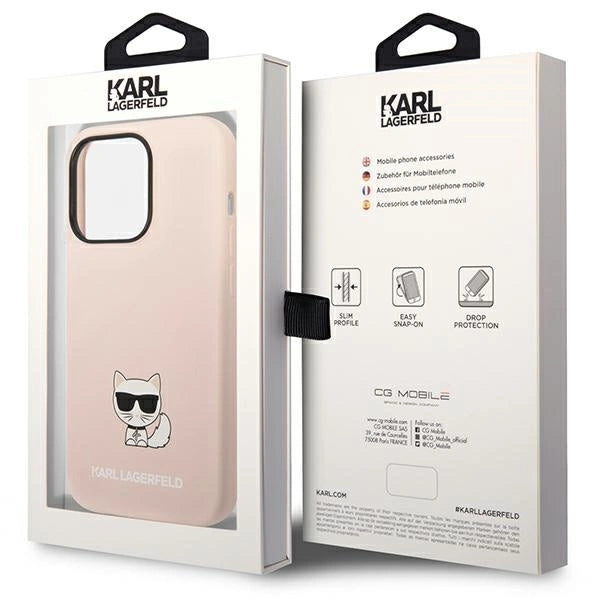 Karl Lagerfeld KLHCP14LSLCTPI iPhone 14 Pro 6.1 "hardcase light pink / light pink Silicone Choupette Body_7