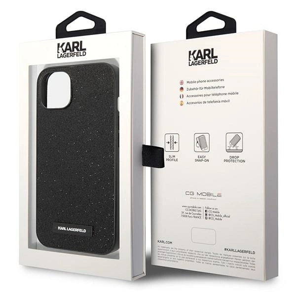Karl Lagerfeld KLHCP14MG2ELK iPhone 14 Plus 6.7 "hardcase black / black Glitter Plaque Logo_7