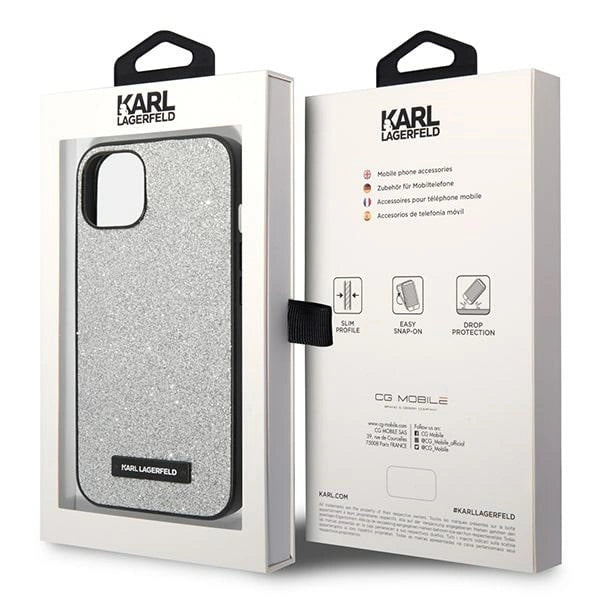 Karl Lagerfeld KLHCP14MG2ELS iPhone 14 Plus 6.7 "hardcase silver / silver Glitter Plaque Logo_7