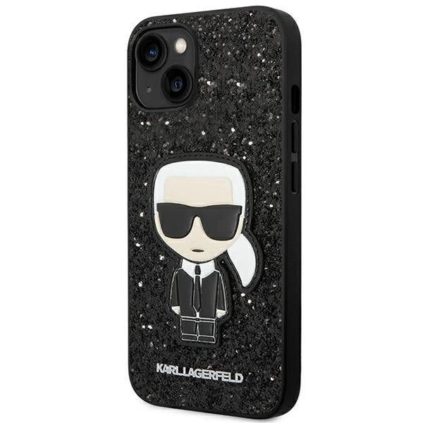 Karl Lagerfeld KLHCP14MGFKPK iPhone 14 Plus 6.7 "hardcase black / black Glitter Flakes Ikonik_1