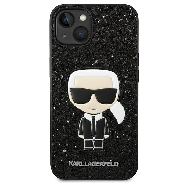 Karl Lagerfeld KLHCP14MGFKPK iPhone 14 Plus 6.7 "hardcase black / black Glitter Flakes Ikonik_2
