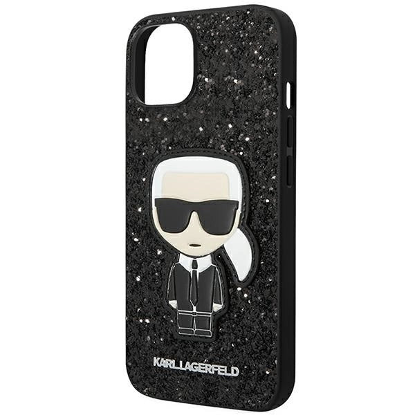 Karl Lagerfeld KLHCP14MGFKPK iPhone 14 Plus 6.7 "hardcase black / black Glitter Flakes Ikonik_5