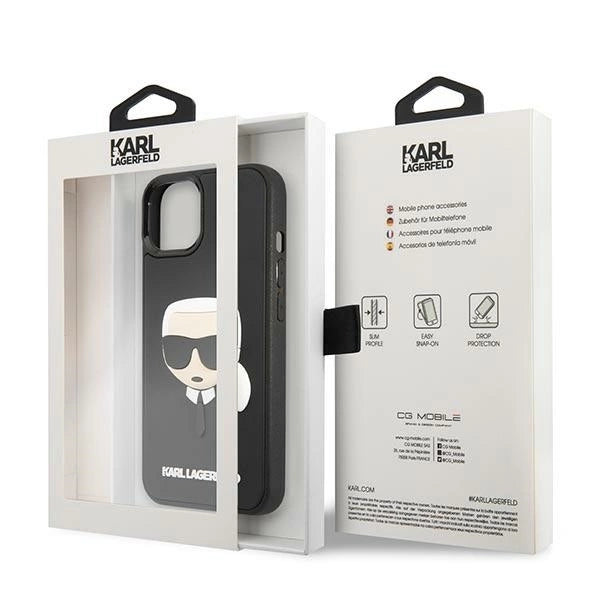 Karl Lagerfeld KLHCP14MKH3DBK iPhone 14 Plus 6.7 "black / black hardcase 3D Rubber Karl's Head_7