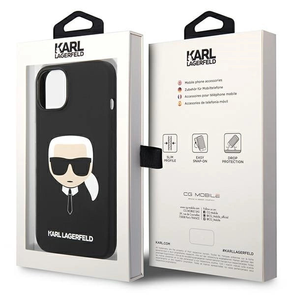Karl Lagerfeld KLHCP14MSLKHBK iPhone 14 Plus 6.7 "hardcase black / black Silicone Karl`s Head_7