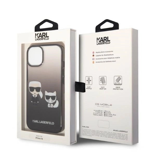 Karl Lagerfeld KLHCP14MTGKCK iPhone 14 Plus 6,7 "hardcase black / black Gradient Ikonik Karl & Choupette_7