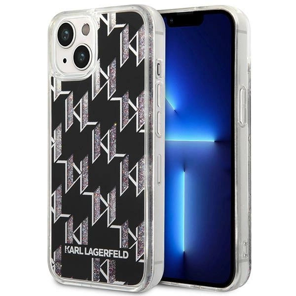Karl Lagerfeld KLHCP14SLMNMK iPhone 14 6.1 "hardcase black / black Liquid Glitter Monogram_0