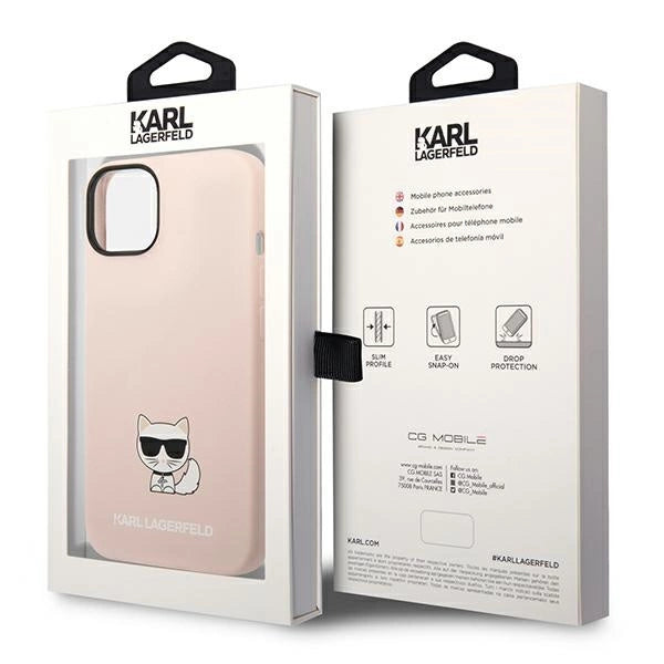 Karl Lagerfeld KLHCP14SSLCTPI iPhone 14 6.1 "hardcase light pink / light pink Silicone Choupette Body_7