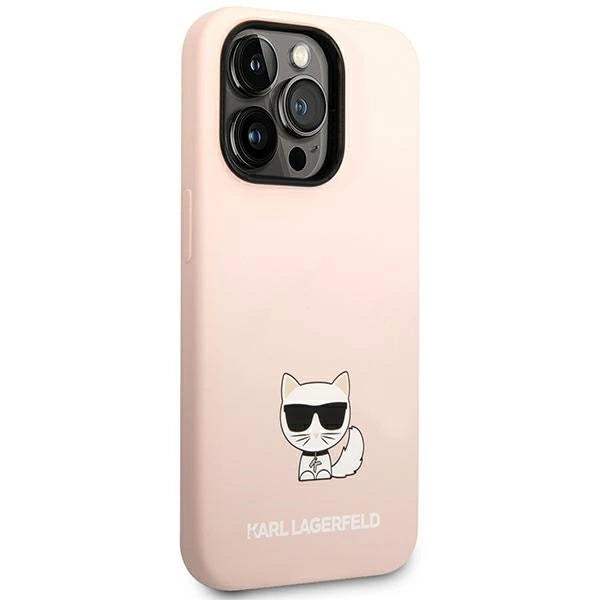 Karl Lagerfeld KLHCP14XSLCTPI iPhone 14 Pro Max 6.7 "hardcase light pink / light pink Silicone Choupette Body_3