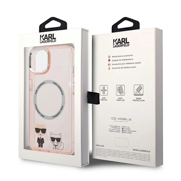 Karl Lagerfeld KLHMP14MHKCP iPhone 14 Plus 6.7 "hardcase pink / pink Karl & Choupette Aluminum Magsafe_7