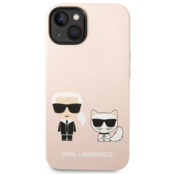 Karl Lagerfeld KLHMP14MSSKCI iPhone 14 Plus 6.7 "hardcase light pink / light pink Silicone Karl & Choupette Magsafe_2