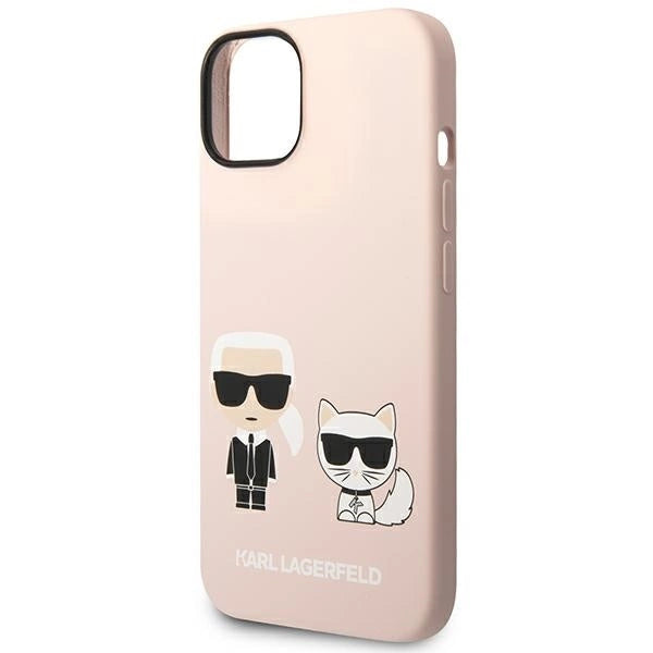 Karl Lagerfeld KLHMP14MSSKCI iPhone 14 Plus 6.7 "hardcase light pink / light pink Silicone Karl & Choupette Magsafe_5